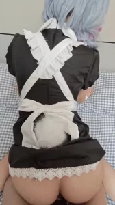 初音未来兔子洞女仆cos后入