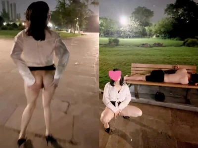 公园躺椅上的哥哥睡的太沉了，要不一起玩